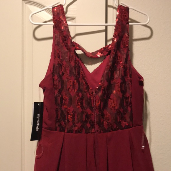 Sequined dress (red) - Picture 3 of 3